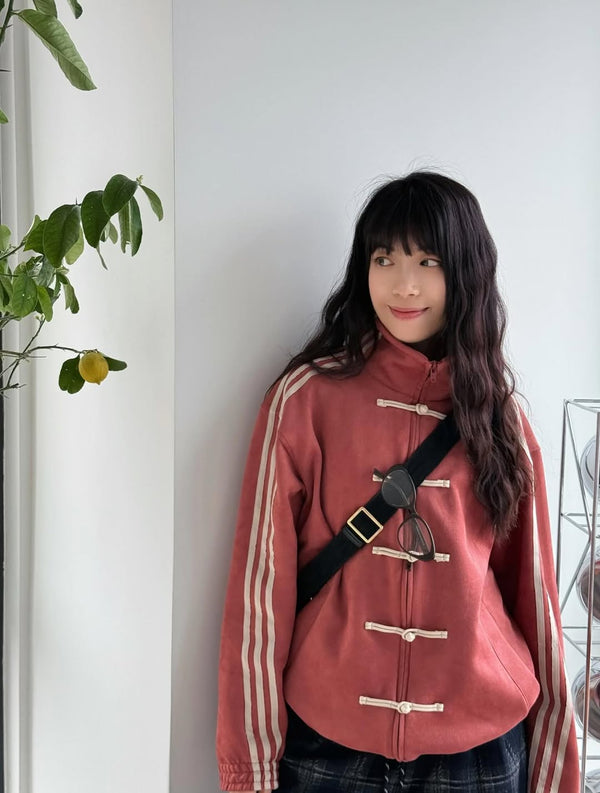Walhala Peach Adidas CNY Inspired Knot Jacket β Chinese New Year Streetwear