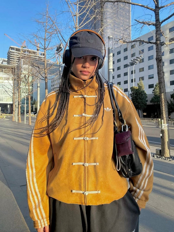 Walhalaa Retro Stripe Toggle Jacket β Yellow Edition (Street Trend 2026)