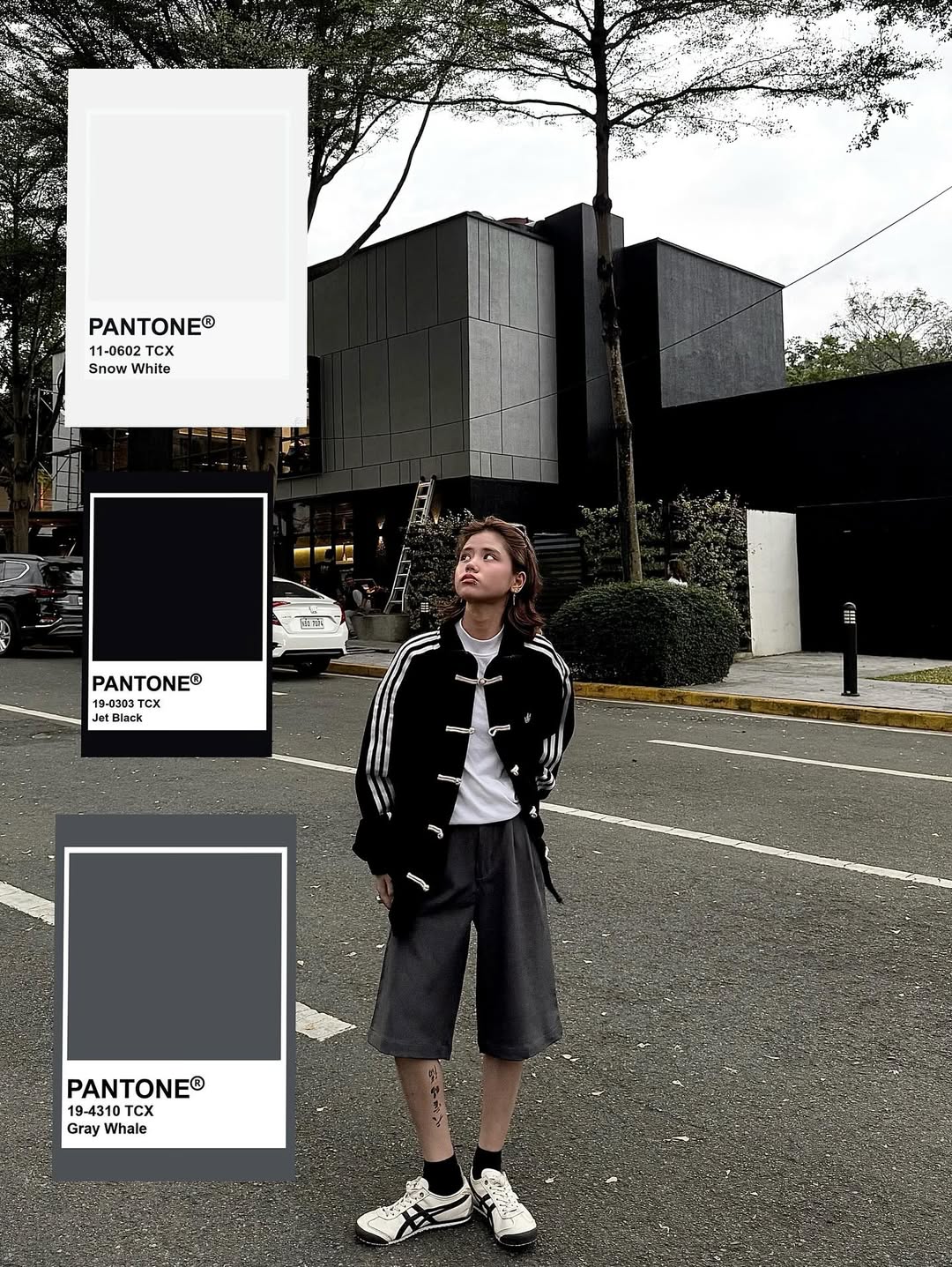 adidas cny black jacket minimal streetwear look