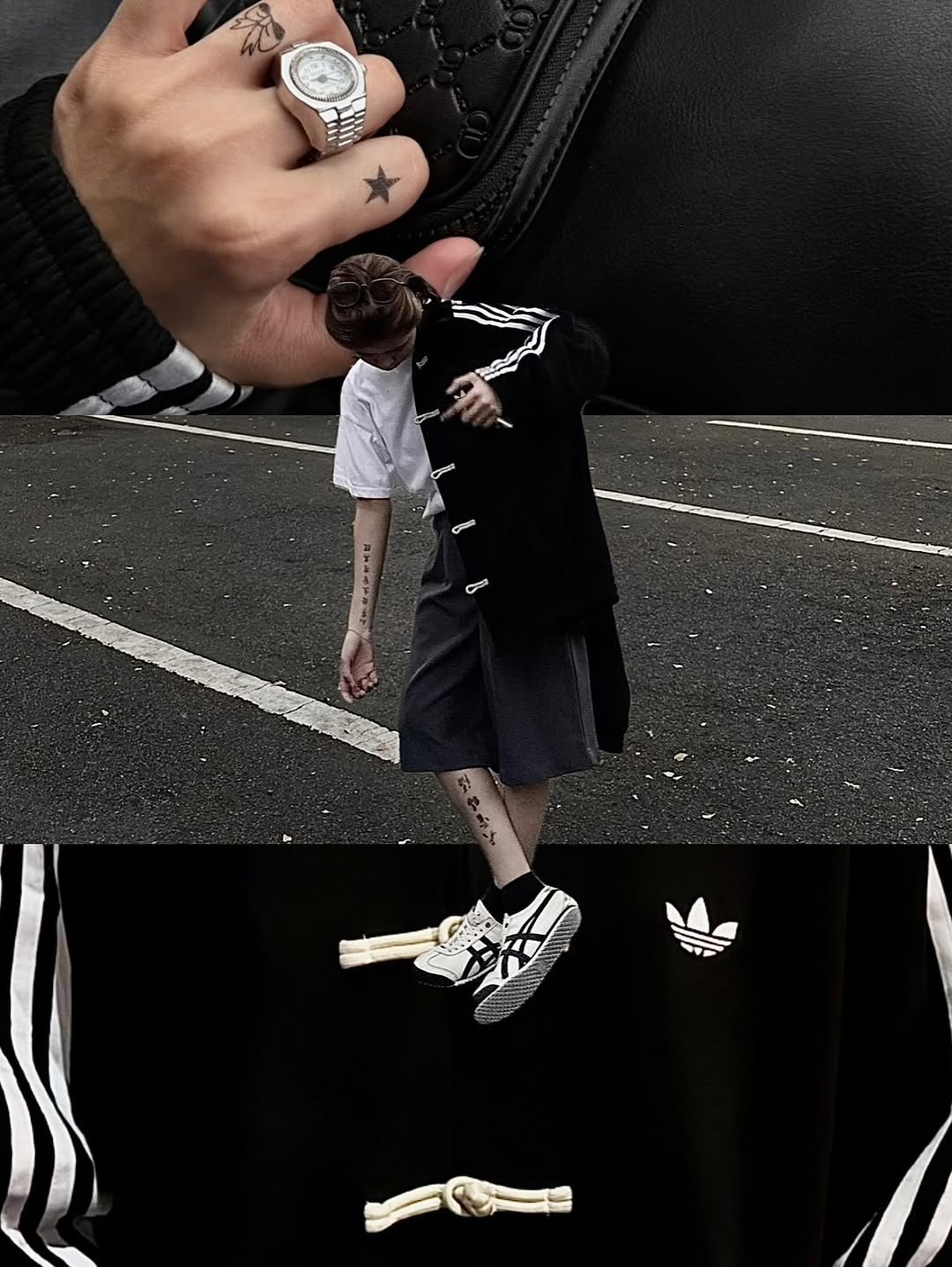 chinese knot jacket black unisex streetwear