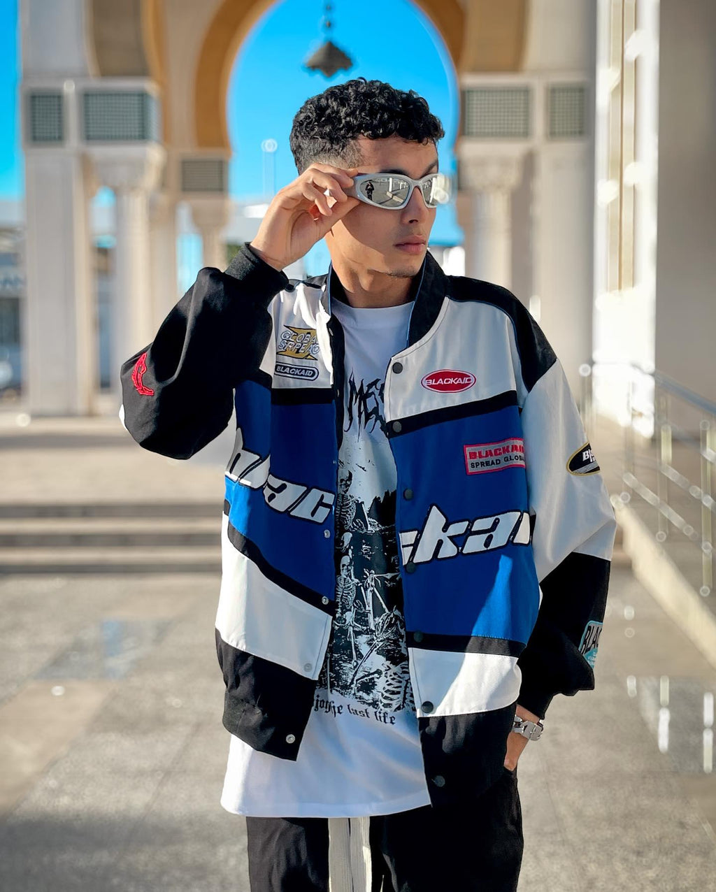 Black Air windbreaker jacket side view dwntwn 