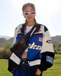 Black Air Vintage Bomber Jacket - Classic Streetwear Style DWNTWN