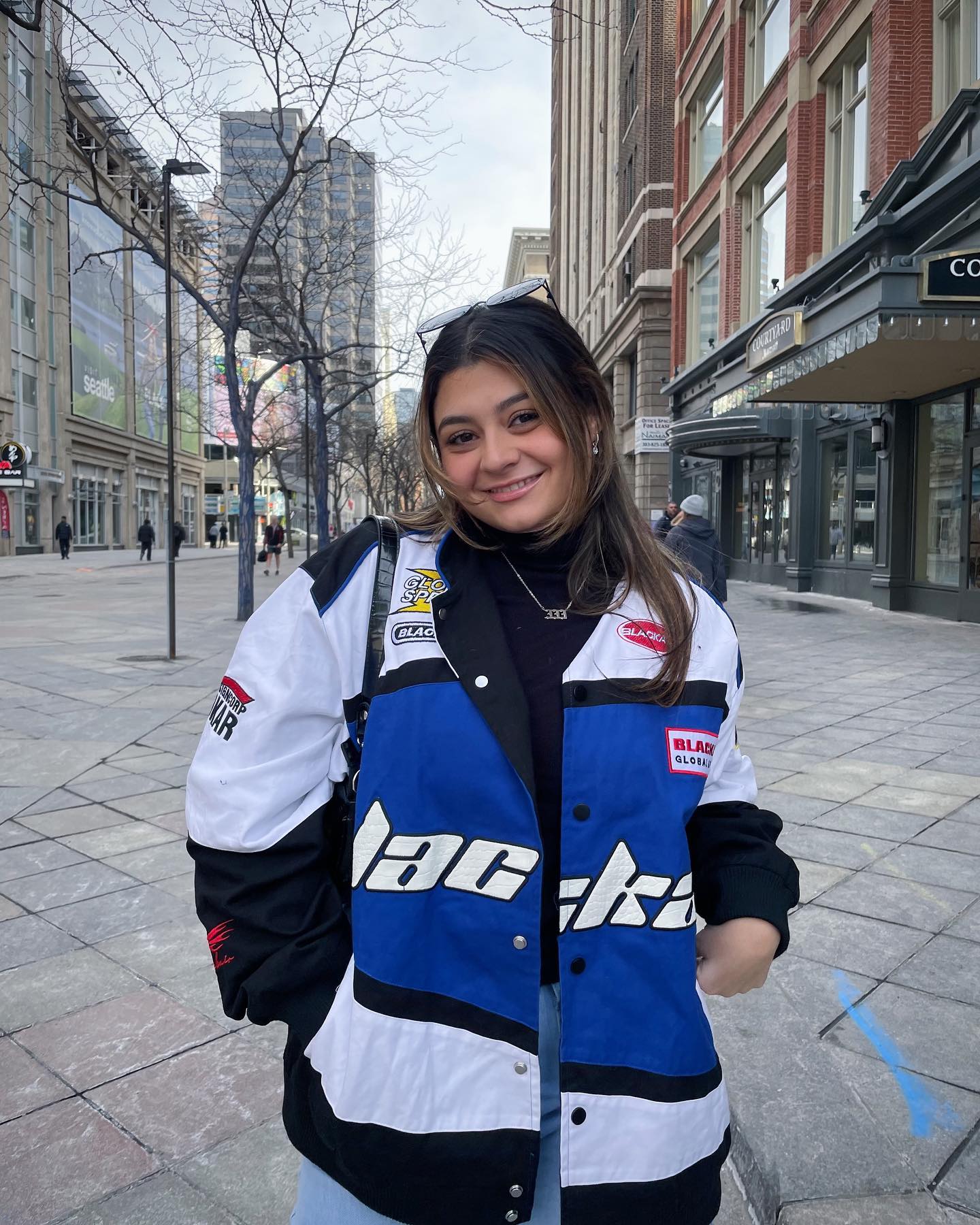 walhalaa blue blackair jacket front view