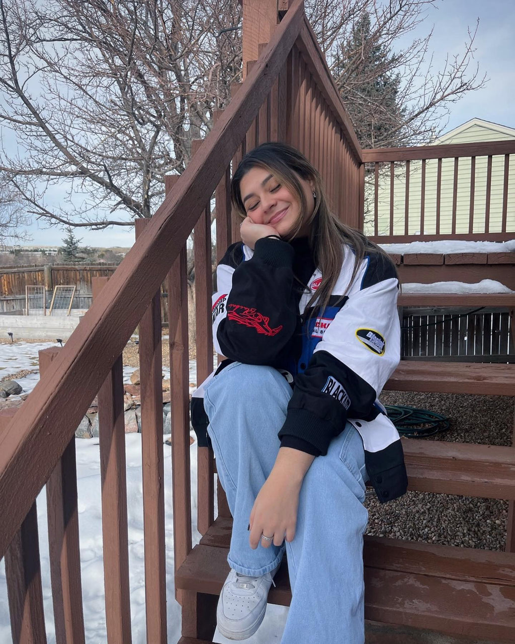 blue racing jacket streetwear