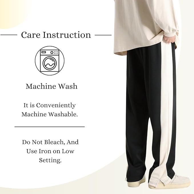 DWNTWN Side-Striped Relaxed Fit Black Track Pants for Men - Stylish and Comfortable Track Pants for All-Day Wear.