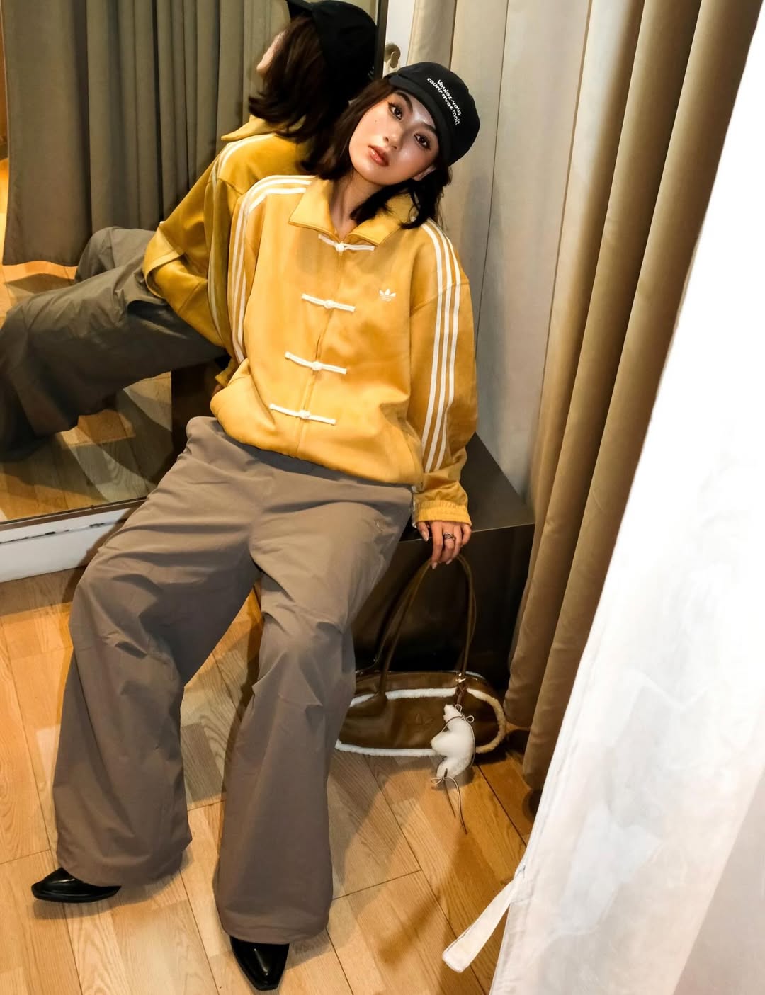 aesthetic yellow cny jacket premium streetwear walhala
