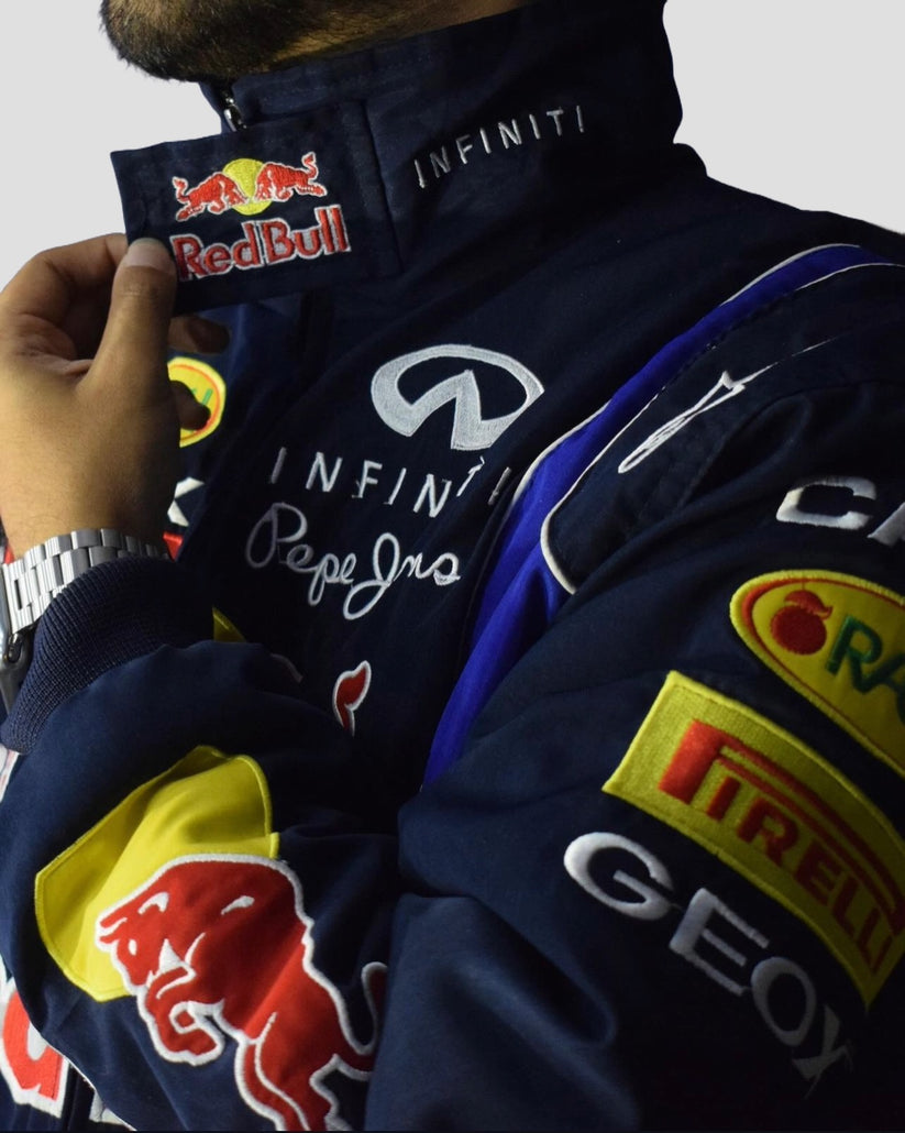 F1-inspired Red Bull Jacket designed for men and women by DWNTWN.