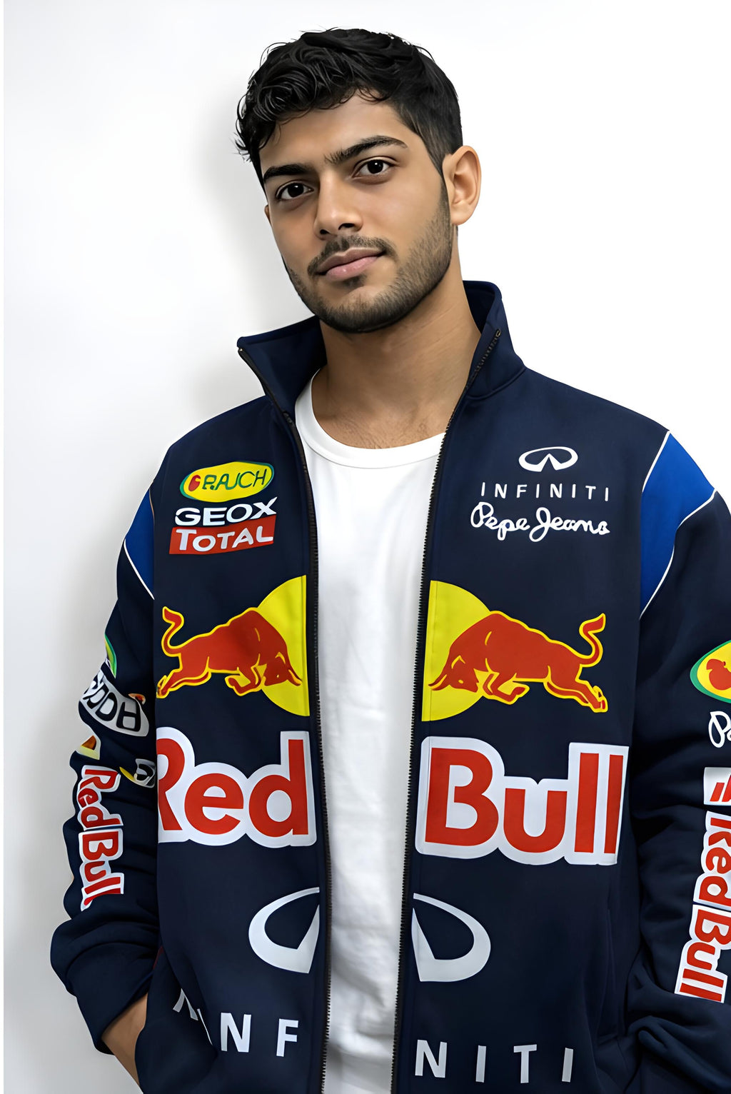 Walhalaa Red Bull Style Vintage F1 Racing Jacket – Retro Motorsport Bomber