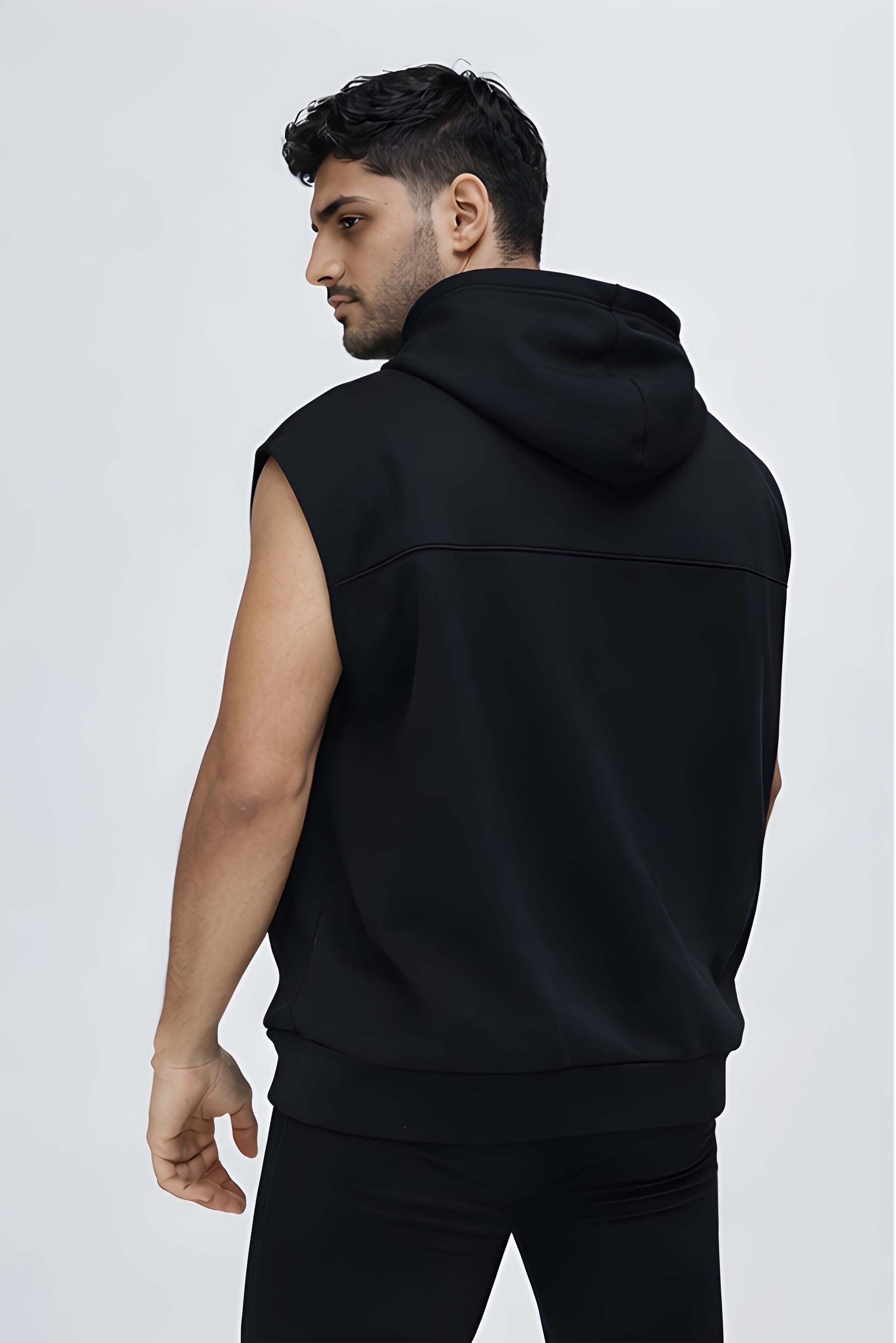 Walhalaa Fight Club Sleeveless Hoodie – Black Gym & Streetwear Muscle Tank