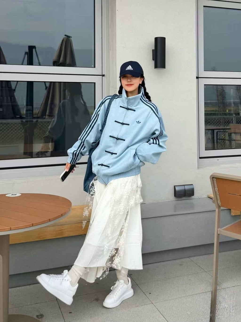 walhala sky blue adidas cny knot jacket streetwear outfit india