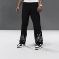 Baggy pant printed black Straight Fit DWNTWN